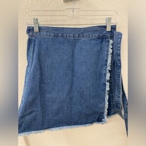 Madewell wrap jeans denim skirt 4